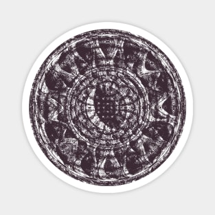 Abstract Op Art Quasicrystals Vintage Waves Mandala Magnet
